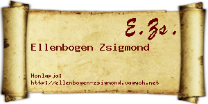 Ellenbogen Zsigmond névjegykártya