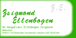 zsigmond ellenbogen business card